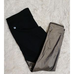 Fabletics Bronze and Mesh Leggings sz L
